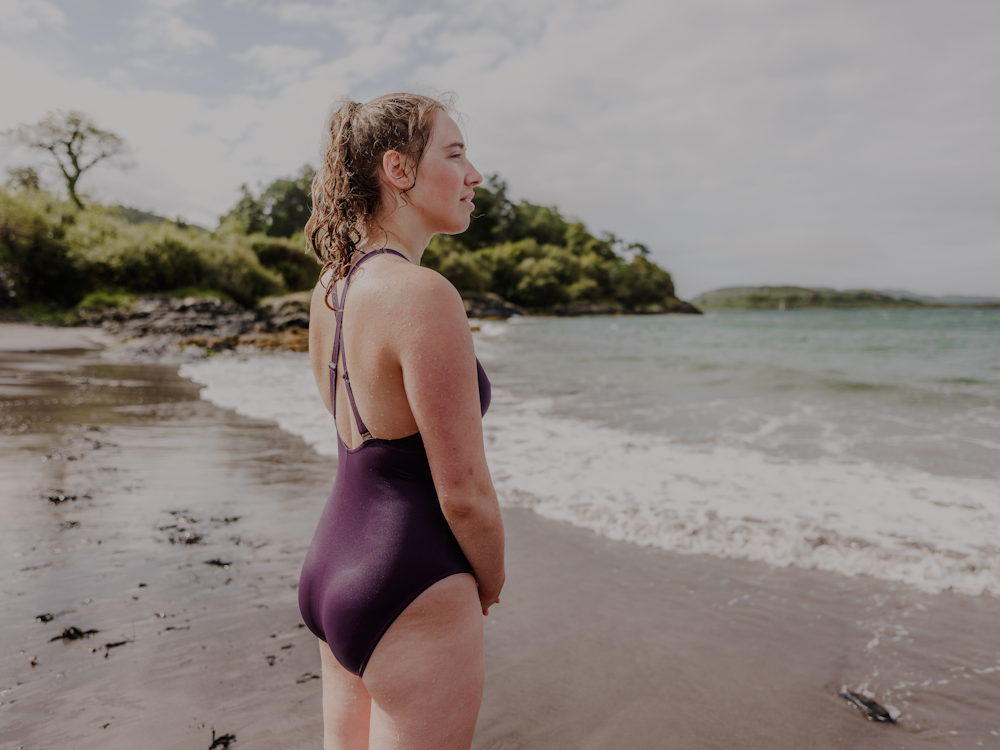 women getting ready for wild swimming